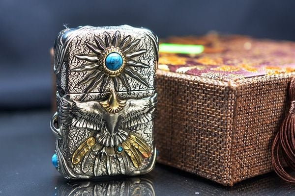 Zippo Ốp Lam Ngọc Chủ Đề Thần Ưng Condor Andean ZD57