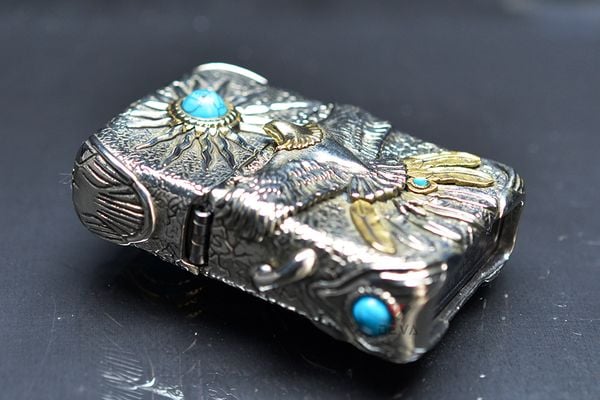 Zippo Ốp Lam Ngọc Chủ Đề Thần Ưng Condor Andean ZD57