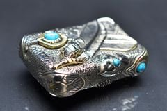 Zippo Ốp Lam Ngọc Chủ Đề Thần Ưng Condor Andean ZD57