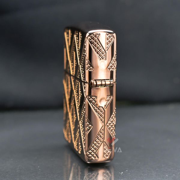 Zippo Armor Khắc Hoa Văn Ốp Kim Cương Geometric Diamond Z19