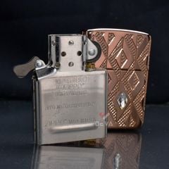 Zippo Armor Khắc Hoa Văn Ốp Kim Cương Geometric Diamond Z19