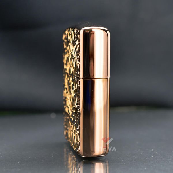 Zippo Armor Vàng Hồng Hoa Văn Carved Design Z161