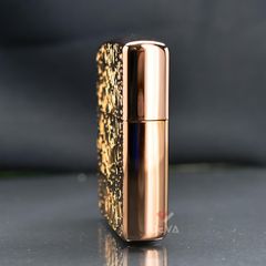 Zippo Armor Vàng Hồng Hoa Văn Carved Design Z161