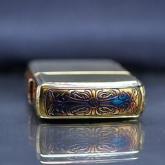 Zippo Armor viền gõ búa cạnh hoa văn đồng cháy bản giới hạn ZN325