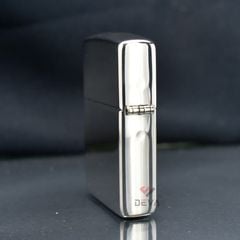 Zippo Bạc Khối Ốp Emblem Bạc Chú Ngựa Winning Whinny BK89