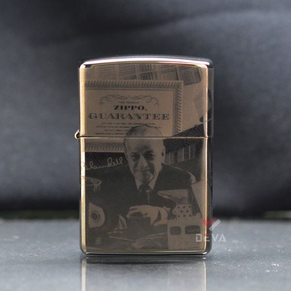 Zippo Bản Giới Hạn Kỷ Niệm 125 Năm Sinh Nhật George G. Blaisdell  Collectible Black Ice Z347