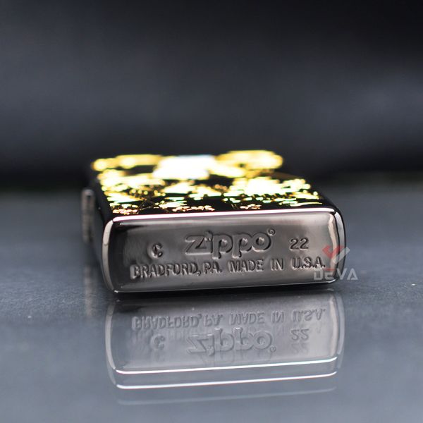 Zippo Bản Giới Hạn Khắc Tranh Mạ Vàng Thỏ Ngọc Dưới Trăng ZN165