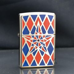 Zippo Tạo Hình Hoa Văn Ngôi Sao Sơn Màu ZN265