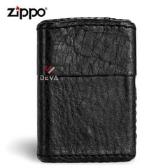 Zippo Bọc Da Khảm Emblem Ổ Khóa Cổ ZN227