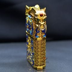 Zippo Bọc Lưới Vàng Sơn Mài Con Quay Thần Thú ZN378