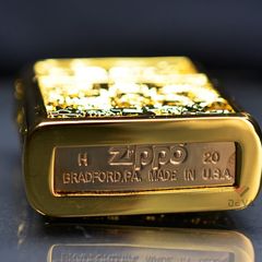 Zippo Bọc Phù Điêu Long Mã Mạ Vàng ZN382