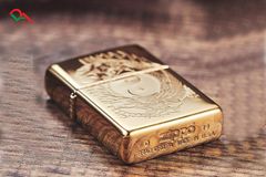 Zippo rồng hổ khắc sâu Z327