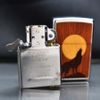 Zippo Ốp Gỗ Chủ Đề Sói Hú Woodchuck Howling Wolf Z337