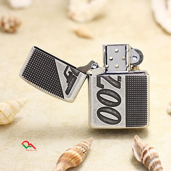 Zippo Armor 007  Bạc Giả Cổ  Z330