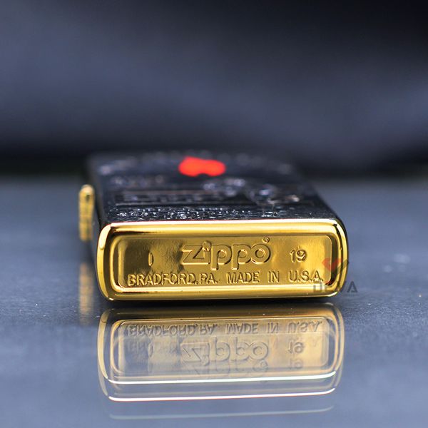 Zippo Chủ Đề Các Biểu Tượng Zippo Cạnh Mạ Vàng ZN160