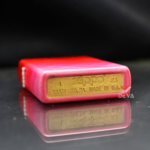 Zippo Sơn Mở Chuyển Màu Đỏ Pixels Ombre Design Z139
