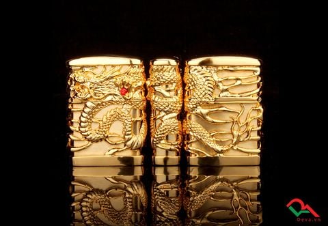 Zippo ốp Emblem hình rồng vàng ZD26