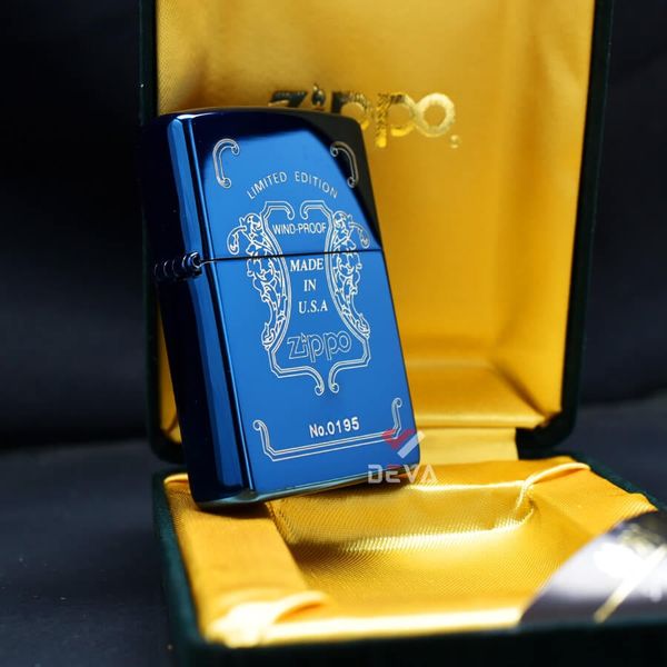 Zippo 1999 xanh hoa văn C26