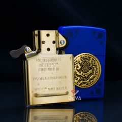 Zippo Dán Emblem Mề Đay Khắc Hình Rồng ZN123