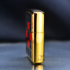 Zippo Dán Emblem Ô Vuông Sơn Nhũ ZN205