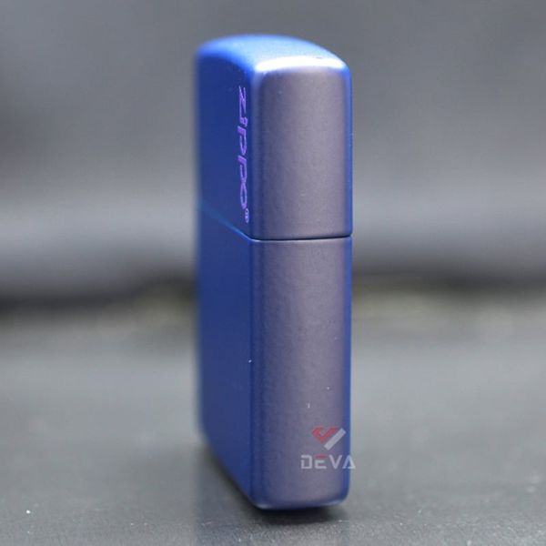 Zippo Sơn Matte Xanh Tím Than In Logo Zippo ZT10