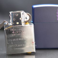 Zippo Sơn Matte Xanh Tím Than In Logo Zippo ZT10