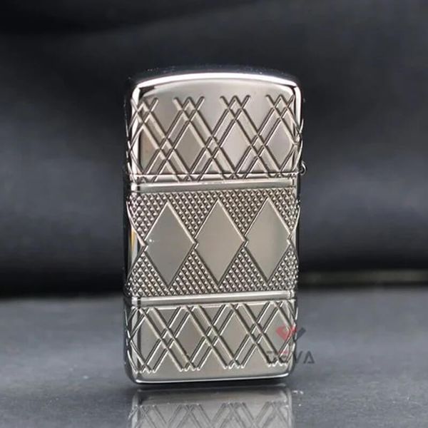 Zippo Slim Armor Chủ Đề Kim Cương Diamond Pattern Design Z334