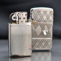 Zippo Slim Armor Chủ Đề Kim Cương Diamond Pattern Design Z334