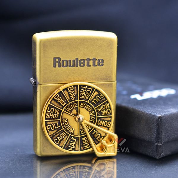 Zippo Đồng Bụi Ốp Vòng Quay Uống Rượu Roulette ZN125