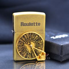 Zippo Đồng Bụi Ốp Vòng Quay Uống Rượu Roulette ZN125