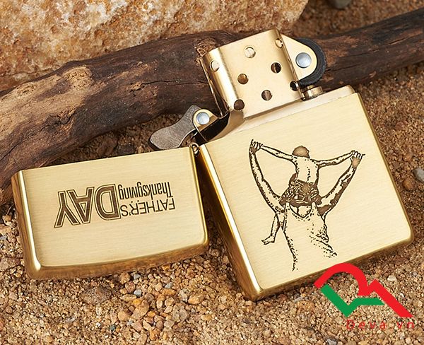 Bật lửa zippo cha con giới hạn khắc ăn mòn Father's day  Z129