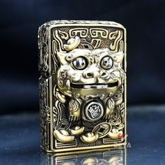 Zippo Ốp Hình Thú Ăn Tiền Mang Tài Lộc ZN101