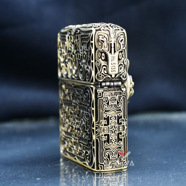 Zippo Ốp Hình Thú Ăn Tiền Mang Tài Lộc ZN101