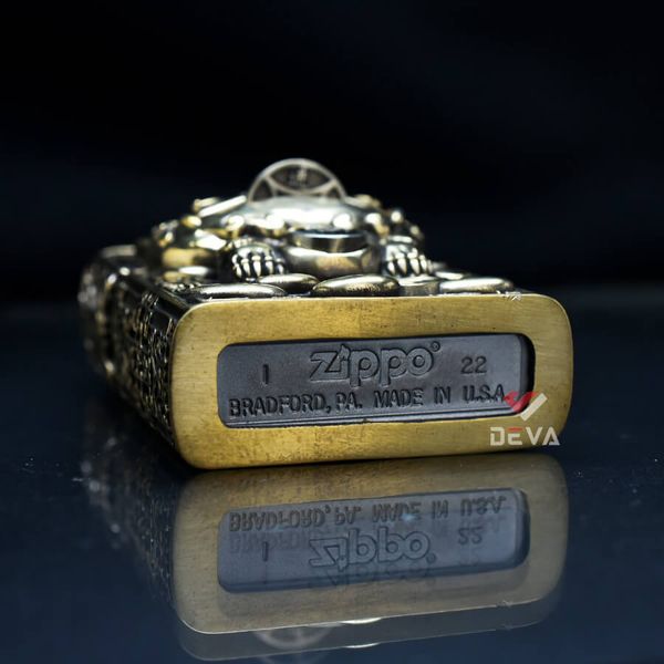 Zippo Ốp Hình Thú Ăn Tiền Mang Tài Lộc ZN101