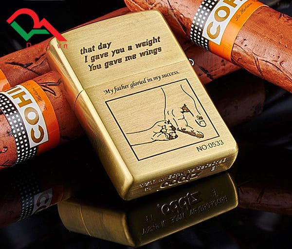 Bật lửa zippo cha con giới hạn khắc ăn mòn Father's day  Z129