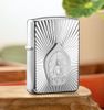 Zippo Armor Mạ Vàng Ốp Emblem Tượng Phật Phát Quang ZN35
