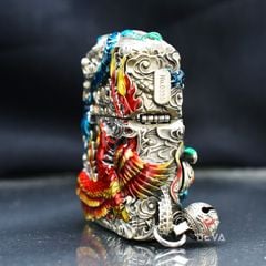 Zippo Vỏ Dày Ốp Nổi Thanh Long Hỏa Phụng ZN192