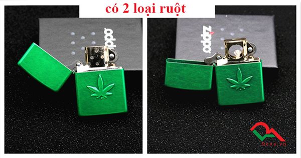 Zippo Stamped leaf Brass lá Phong nổi Z265