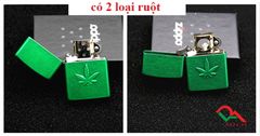 Zippo Stamped leaf Brass lá Phong nổi Z265