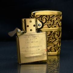 Zippo Ốp Nổi Phù Điêu Hoa Văn Cổ Điển ZN146