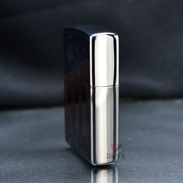 Zippo Hình Mẫu Logo Zippo Kết Hợp Cờ Mỹ Zippo US Flag Z217