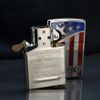 Zippo Hình Mẫu Logo Zippo Kết Hợp Cờ Mỹ Zippo US Flag Z217