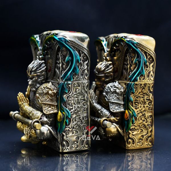 Zippo Ốp Tượng Tôn Ngộ Không Và Cây Gậy Như Ý ZN105
