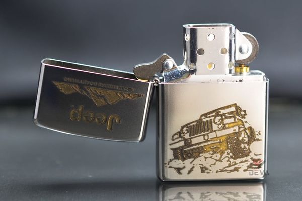 Zippo Khắc CNC 2 Mặt Chủ Đề Xe Jeep Huyền Thoại ZK169