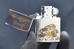 Zippo Khắc CNC 2 Mặt Chủ Đề Xe Jeep Huyền Thoại ZK169