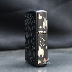 Zippo Mẫu Thiết Kế Ngọn Lửa Biểu Tượng Zippo Design Z46