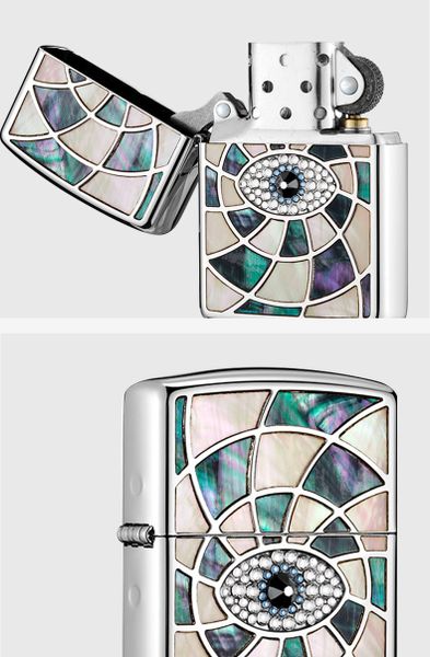 Zippo quà tặng tình nhân khảm trai ZN291