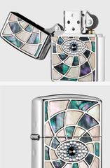 Zippo quà tặng tình nhân khảm trai ZN291