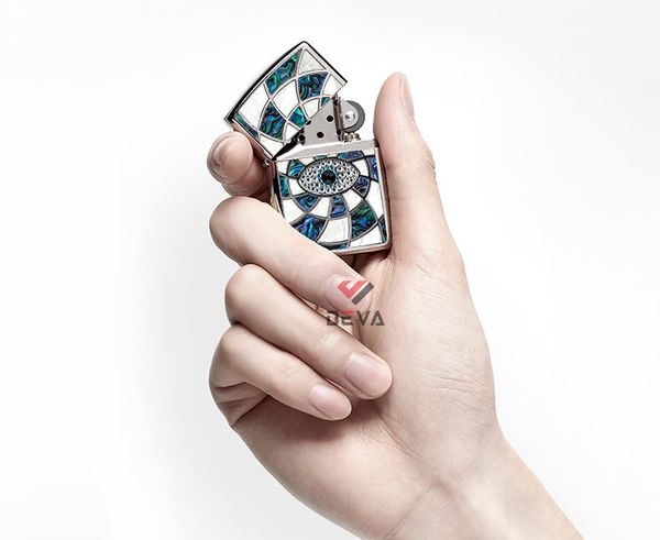Zippo quà tặng tình nhân khảm trai ZN291
