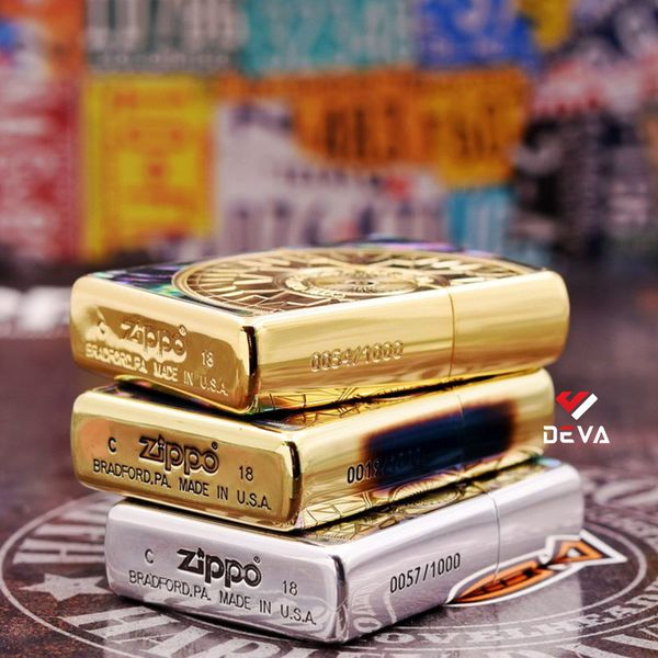 Zippo Bản Giới Hạn Khảm Trai Mặt La Bàn The Expansion Of Sail ZN01